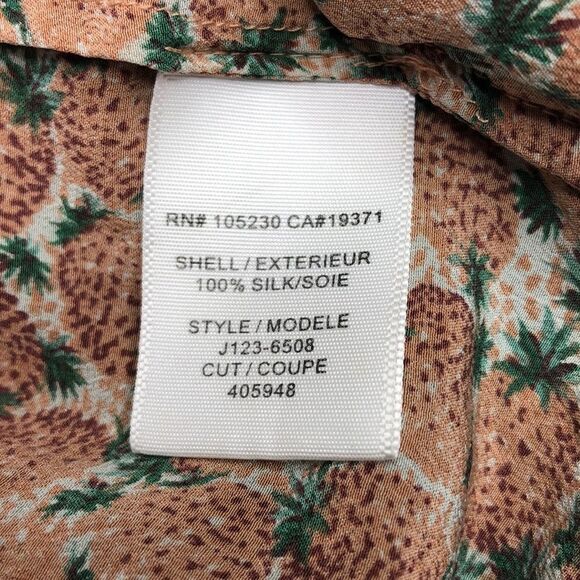 Joie Barnaby Beige Pineapple Print Silk Shorts Size 6 - Picture 7 of 7